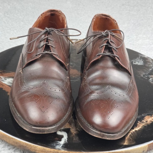 Allen Edmonds Kingswood Wingtip‎ Brown Leather Dress Shoes Mens Size 9.5 C main image 8
